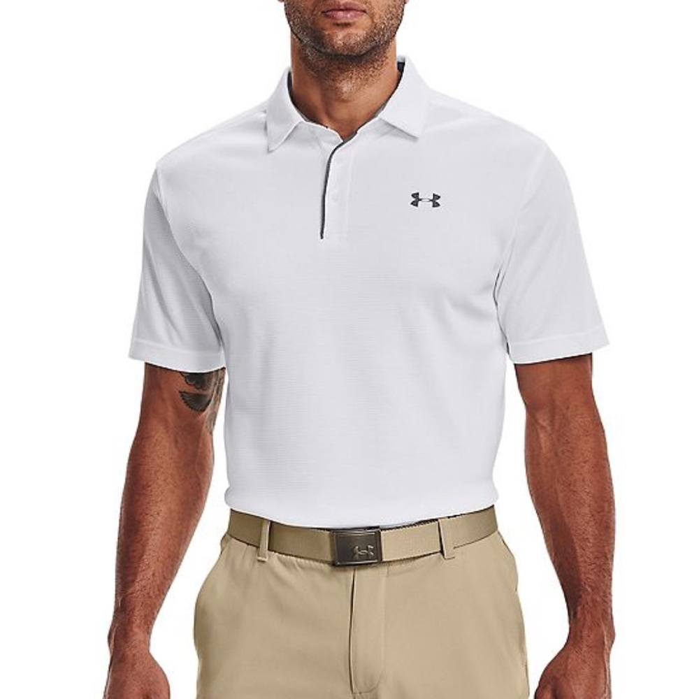 Under Armour White Polo Shirt Classic Design
